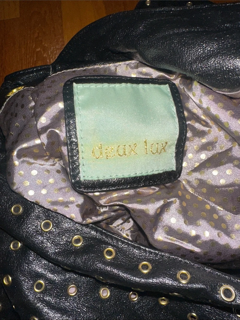 Deux Lux Black Studded Hobo Bag